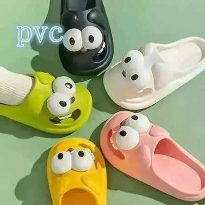 Adorable Kissing Cartoon Fashion Slides - Bear Hugs