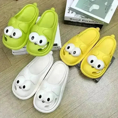 Adorable Kissing Cartoon Fashion Slides - Bear Hugs