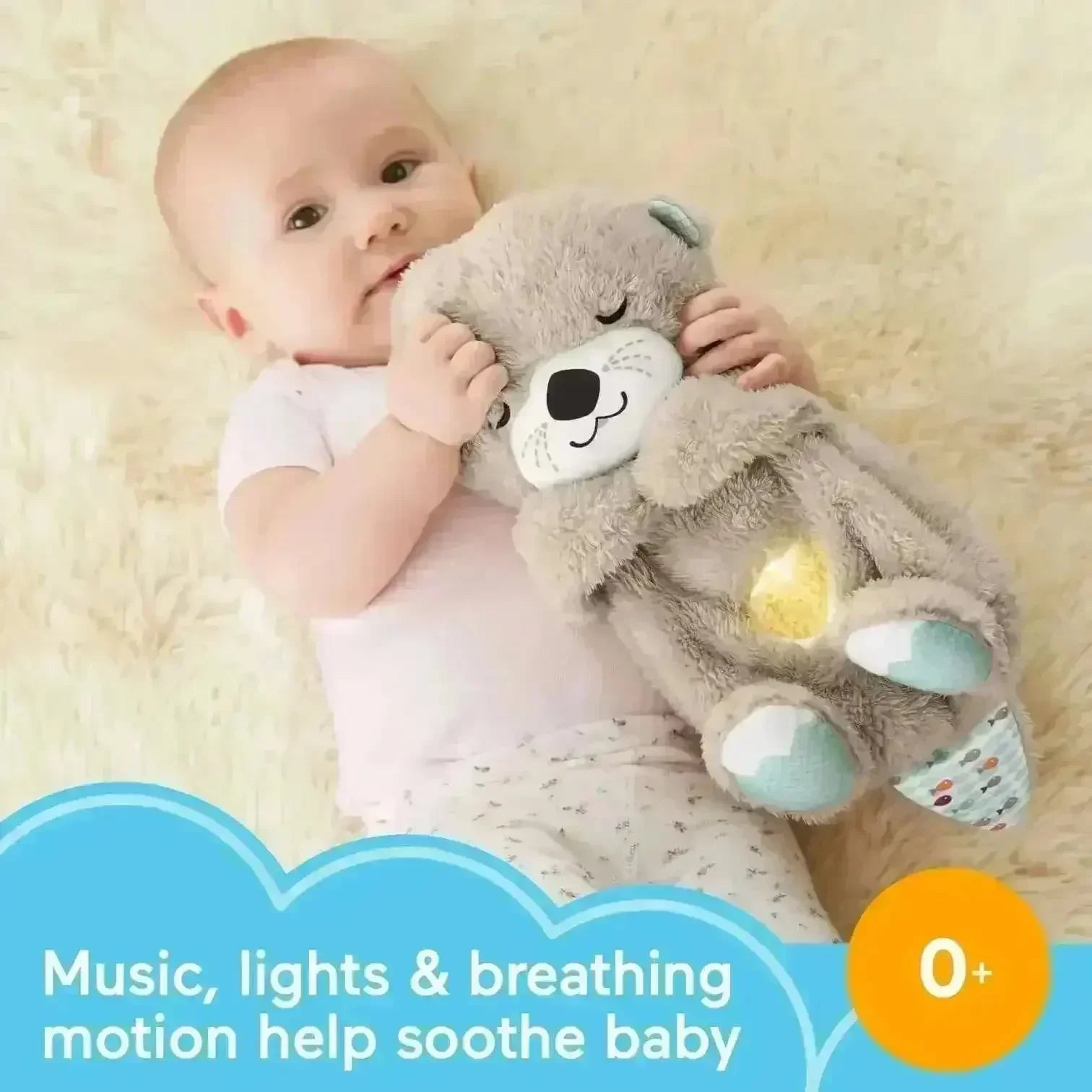 Premium Mink Fur Breathing Baby Otter Plushie - Bear Hugs