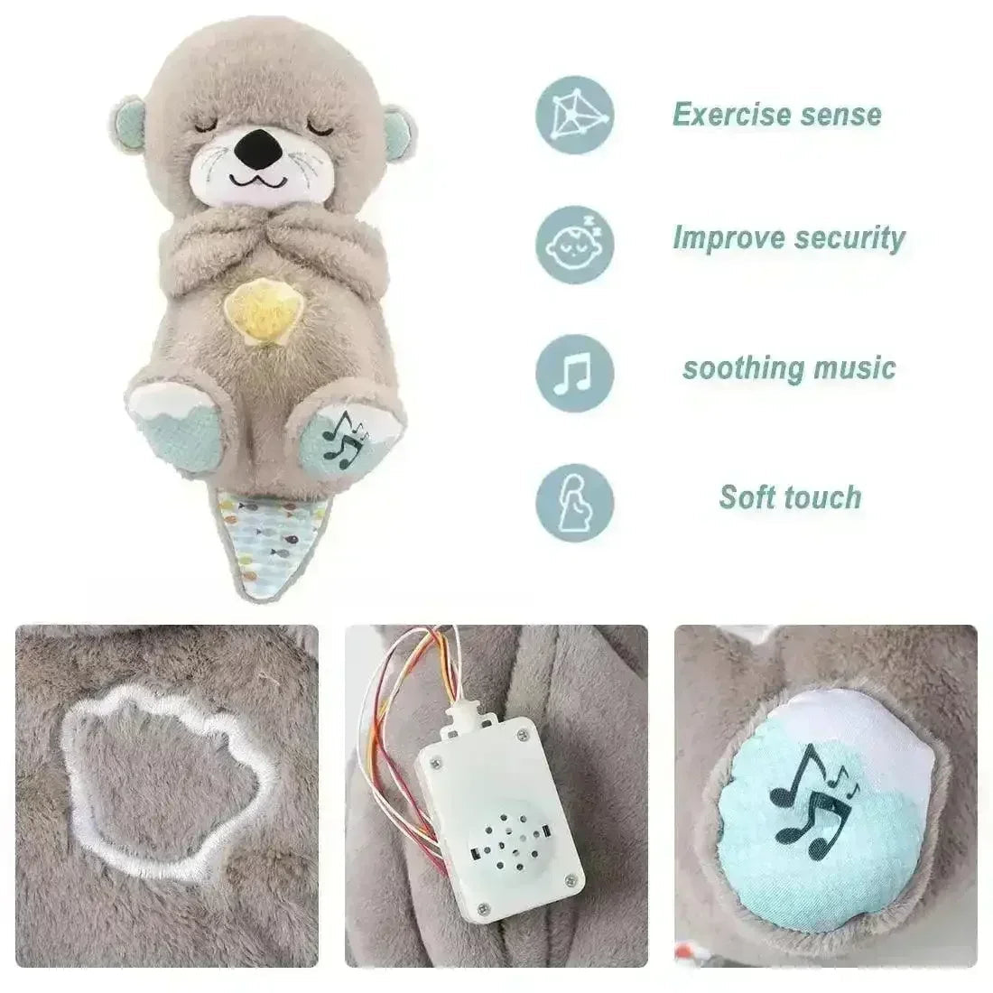 Premium Mink Fur Breathing Baby Otter Plushie - Bear Hugs